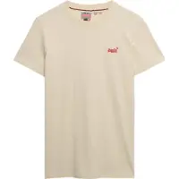 Superdry Essential Logo Embroidered Short Sleeve T-shirt Beige M Homme