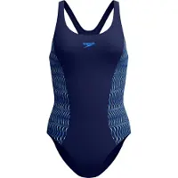 Speedo Placement Medalist Swimsuit Bleu UK 32 Femme