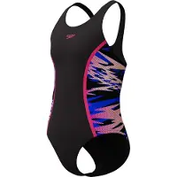 Speedo Hyperboom Splice Muscleback Swimsuit Noir 10 Years Fille