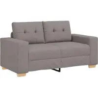 vidaXL Ensemble de canapés 2 pièces avec coussins Tissu Taupe