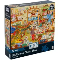 The House of Puzzles Maison des Puzzles Casse-tête Les taureaux dans un magasin de porcelaine - 1000 Teile Karton