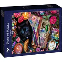 Blue Bird Puzzle Bluebird « Crafty Cats » (1 000 pièces) en carton