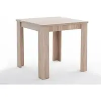Idea New Garden Srl Table carrée 80×80 cm en mélamine résistante aux rayures et aux taches, facile à nettoyer - design moderne, robuste et compact pour la cuisine, la salle à manger, le bar et le bistrot - ELVIS - Chêne
