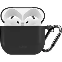 Puro Icon Silicon Cover Airpods 4 Black