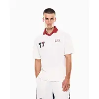 Emporio Armani pour homme. 7M001416_AF13537 Polo Graphic Series blanc (XXL), Casuel, Sport, Polyester, Manche courte