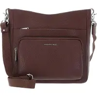 Mandarina Duck Mellow Leather Medium Shoulder Bag Marron