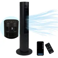 Princess Smart Aircooler – Application et télécommande - Refroidisseur d'air – Réservoir d'eau de 3 L – 3 modes d'oscillation – 60 W – 358670 - Noir