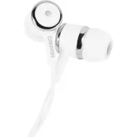 Canyon - Ecouteurs stéréo intra-auriculaires avec microphone, couleur blanche, cne-cepm01 W, Inclus : 3 tailles d'embouts en silicone, Compatible avec tous les appareils