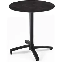 Oviala Table de jardin ronde 60 cm inclinable aluminium et HPL ardoise - Opera