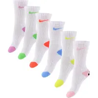 Nike Nhn Smiley Crew Socks 6 Pairs Blanc EU 23 1/2-27 Enfants