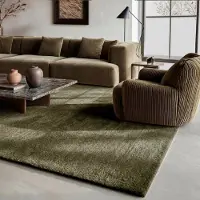 Studio Clarice Tapis en laine – Leone Vert | 120x170cm | Rectangulaire | Pile courte