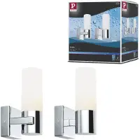 Paulmann Applique murale pour salle de bain Gemini E14 40 W chrome IP44