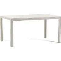 Idea New Garden Srl Table d'appoint rectangulaire 150×90 cm – Structure en aluminium et plateau en MDF, élégante et polyvalente pour la cuisine, la salle à manger et le salon – NOAH – Blanc/Bois blanc