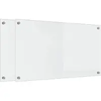 Syfax Crédence de cuisine 2 pcs Transparent 90 x 50 cm verre trempé