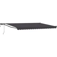 vidaXL Store à bras articulés manuel avec LED, anthracite, 4 x 3 m