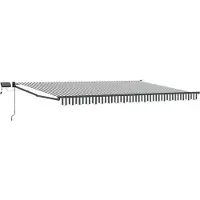 vidaXL Store à bras articulés manuel avec LED, anthracite et blanc, 4,5 × 3 m