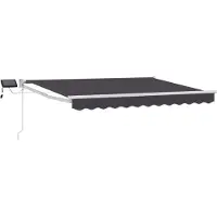 vidaXL Store à bras articulés manuel avec LED, 3,5 x 2,5 m