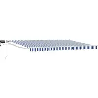 vidaXL Store à bras articulés manuel avec LED bleues et blanches, 4 x 3 m