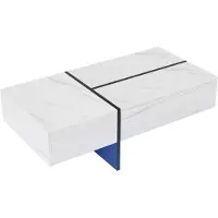 Fortuna Table basse Lai - avec système d'éclairage LED contrôlé par app - Blanc