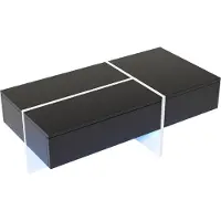Fortuna Table basse Lai - avec système d'éclairage LED contrôlé par app - Noir