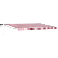 vidaXL Store à bras articulés manuel avec LED rouges et blanches, 5 x 3 m
