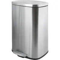 Spirella Poubelle 30 litres en inox avec abaissement automatique et seau intérieur "Akira" Cuisine Poubelle Softclose argentée mate