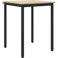 vidaXL Table de salle à manger, 60 x 60 x 75 cm, panneaux de particules, imitation chêne Sonoma