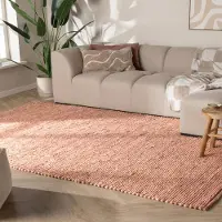 NATURL. Tapis en laine - Feline Terracotta | 160x230cm | Rectangulaire | Tissage plat