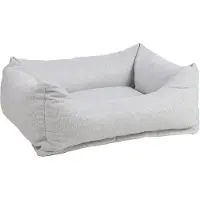 Flamingo Lit pour chien - Lit pour chat orthopédique - Modèle Baleno, forme rectangulaire, couleur gris clair - Dimensions : 80 x 67 x 22 cm