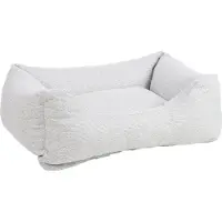 Flamingo Lit pour chien - Lit pour chat, orthopédique - Modèle Baleno, rectangulaire, gris clair - 65 x 50 x 20 cm