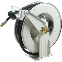 Merkloos Dévidoir de tuyau incendie Deluxe - Dévidoir de tuyau - Chrome - Professionnel - Tuyau incendie - 1,5 m
