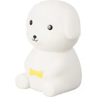 FISCHER&HONSEL GMBH easy ! by FHL 850437 Lampe de table Leo Silicone blanc chiot, fonctionnement sur batterie, câble USB, mode d'extinction réglable