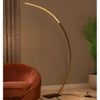Lucide Lampe à arc de conception Curve Or