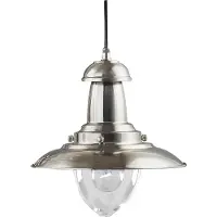 Searchlight Fischerman Satin Argent Lampe à suspendre
