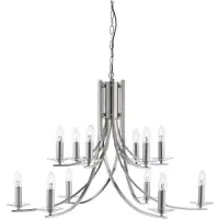 Searchlight Lampe suspendue chromée Ascona Ø 88 cm