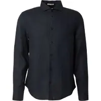 Superdry pour homme. M4011103A Chemise Riviera en lin marine (M), Casuel, Classique, Manche longue