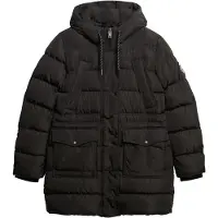 Superdry Everest Mid Length Puffer Jacket Noir M Femme