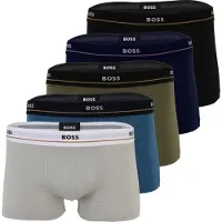 BOSS pour homme. 50531660 Set 5 Boxers Type multicolore (L), Homewear, Coton