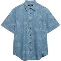 Superdry Vintage Loom Short Sleeve Shirt Bleu L Homme