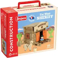 Jeujura 80 Pieces Sheriff Station Wooden Kit