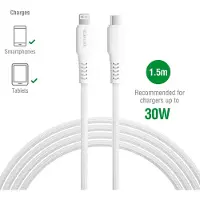 4smarts Câble USB-C vers Lightning RapidCord PD 30 W, MFi, 1,5 m, blanc