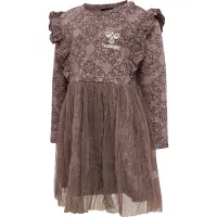 Hummel Fia Long Sleeve Dress Marron 56 cm Fille