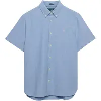Superdry Vintage Loom Short Sleeve Shirt Bleu 2XL Homme
