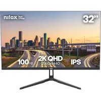 Nilox MONITOR 32 IPS 100 HZ HDMI Y DP, 81,3 cm (32"), 2560 x 1440 pixels, Quad HD, LCD, 4 ms, noir