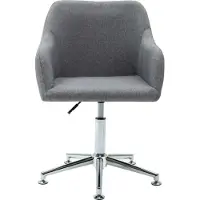 vidaXL Chaise de bureau Pivotante Tissu gris clair