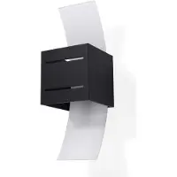 Sollux Applique LORETO noir 1xG9 8W aluminium/verre 30x12x10cm