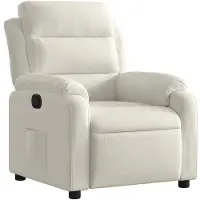 vidaXL Fauteuil relax crème velours