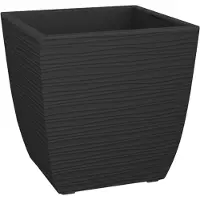 Eda Pot De Fleur Stone Diva Carré Avec Bac Amovible 43,5 X 44,2 Cm-