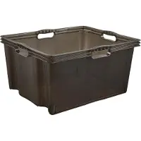 Keeeper Bac plastique de rangement transparent - Couleur:Transparent gris - Volume (l):44l Taille hxlxl (mm) : 260x520x430