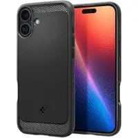 Spigen Rugged Armor MagSafe case pour iPhone 16 - noir